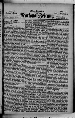 National-Zeitung vom 04.01.1876