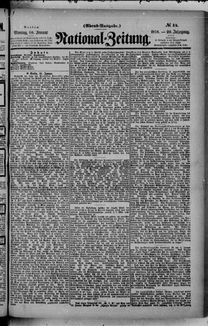 Nationalzeitung vom 10.01.1876