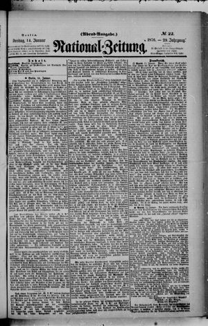 Nationalzeitung vom 14.01.1876