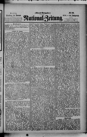 National-Zeitung on Jan 18, 1876