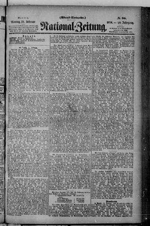 National-Zeitung vom 21.02.1876
