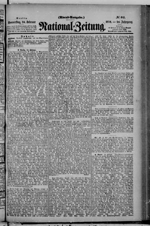 Nationalzeitung vom 24.02.1876