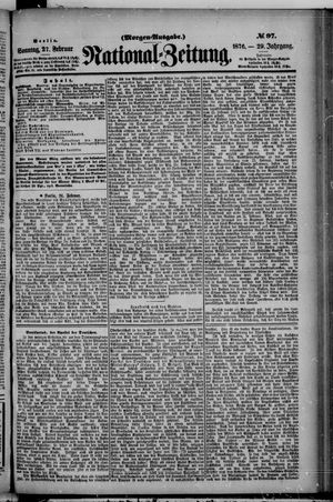 Nationalzeitung vom 27.02.1876