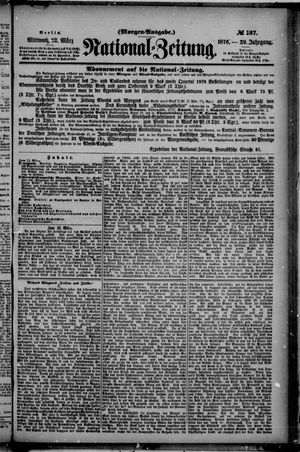 Nationalzeitung vom 22.03.1876