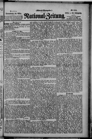 Nationalzeitung vom 25.03.1876