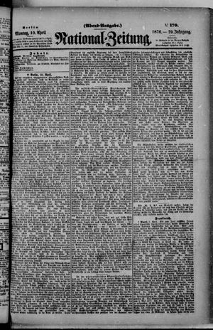 Nationalzeitung on Apr 10, 1876