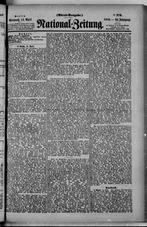 Nationalzeitung vom 12.04.1876