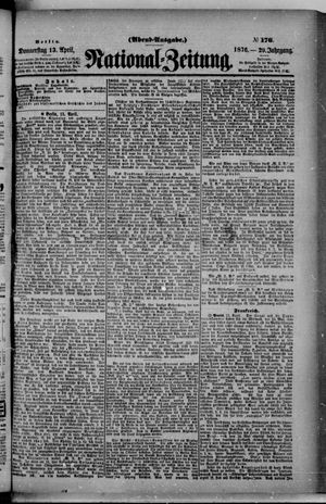 Nationalzeitung vom 13.04.1876