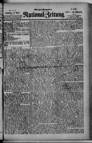 Nationalzeitung vom 16.04.1876