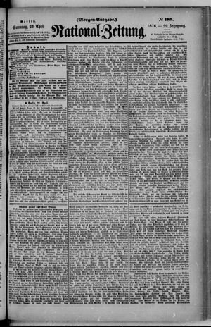Nationalzeitung vom 23.04.1876