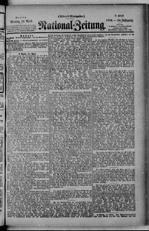 Nationalzeitung vom 24.04.1876