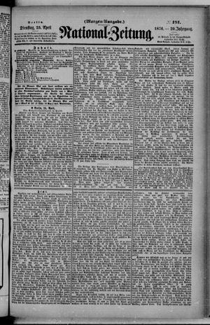 National-Zeitung vom 25.04.1876
