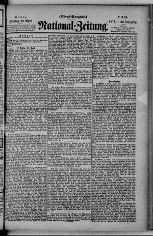 National-Zeitung vom 25.04.1876