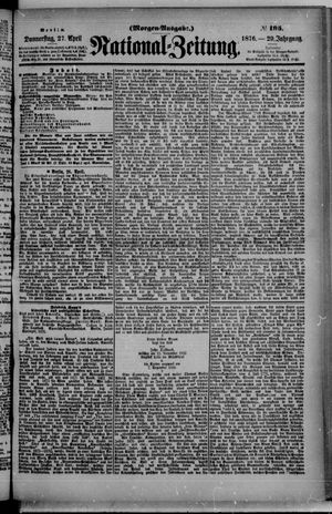 Nationalzeitung vom 27.04.1876