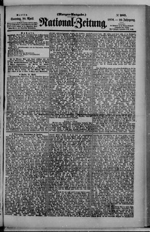 Nationalzeitung vom 30.04.1876