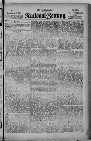 Nationalzeitung vom 04.05.1876