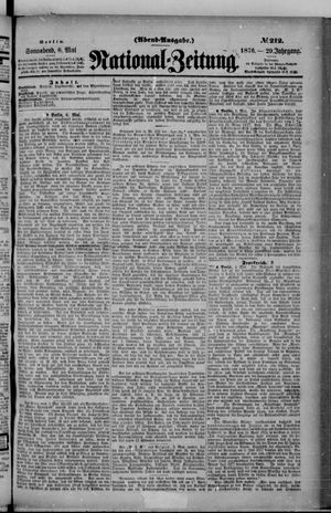 Nationalzeitung vom 06.05.1876