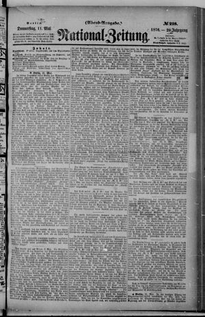 Nationalzeitung vom 11.05.1876
