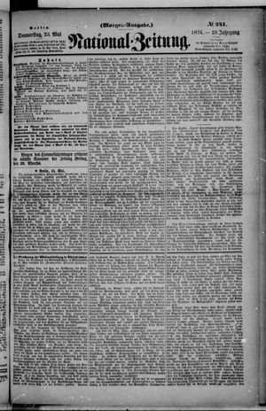 Nationalzeitung vom 25.05.1876