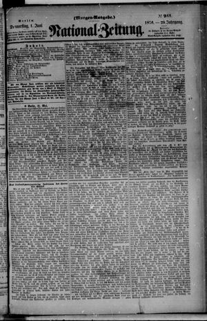Nationalzeitung vom 01.06.1876