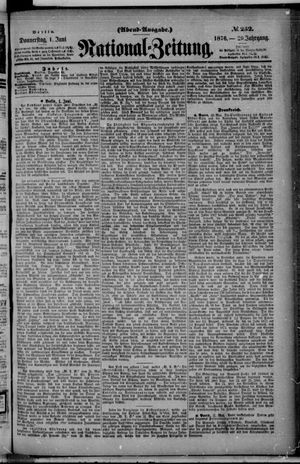 Nationalzeitung vom 01.06.1876