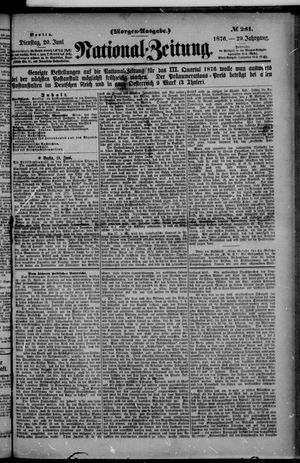 Nationalzeitung vom 20.06.1876