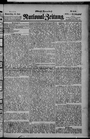 National-Zeitung vom 22.06.1876