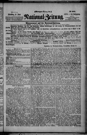 Nationalzeitung vom 27.06.1876
