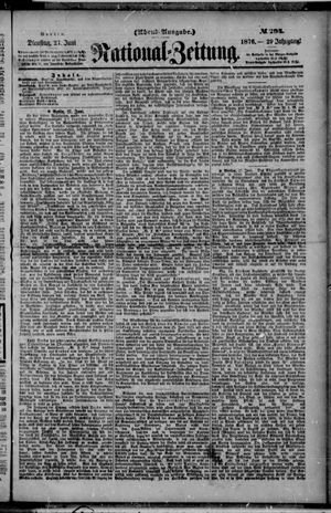 Nationalzeitung vom 27.06.1876