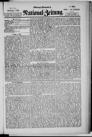 Nationalzeitung vom 09.07.1876