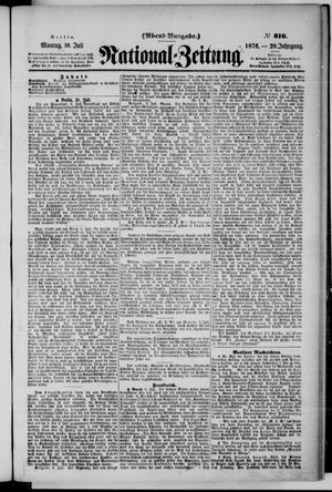 Nationalzeitung vom 10.07.1876