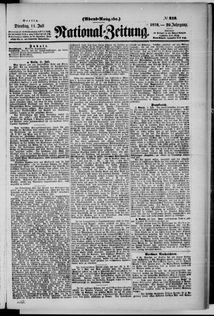 Nationalzeitung on Jul 11, 1876