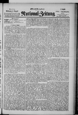 Nationalzeitung vom 09.08.1876
