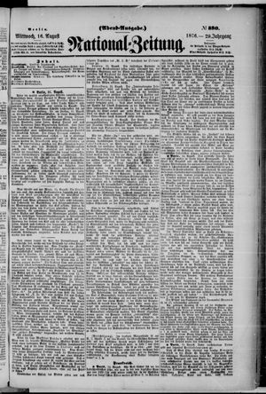Nationalzeitung vom 16.08.1876