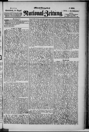 Nationalzeitung vom 19.08.1876