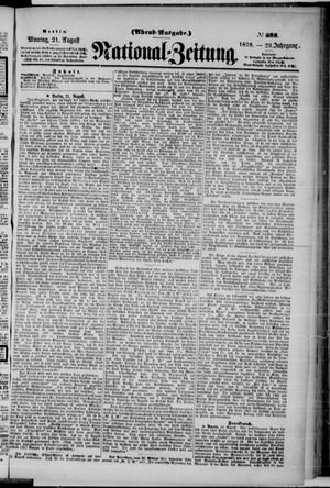 Nationalzeitung vom 21.08.1876