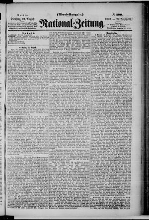 Nationalzeitung vom 22.08.1876