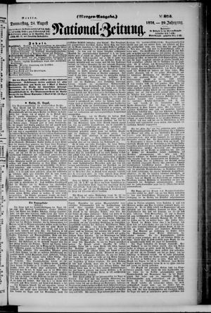 Nationalzeitung on Aug 24, 1876