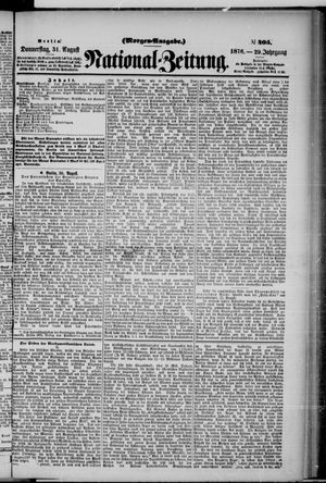 Nationalzeitung vom 31.08.1876