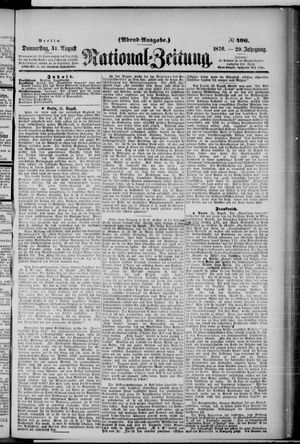 Nationalzeitung vom 31.08.1876