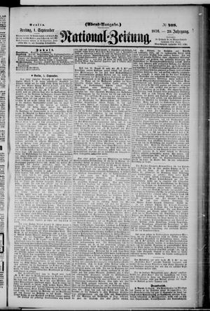 Nationalzeitung vom 01.09.1876