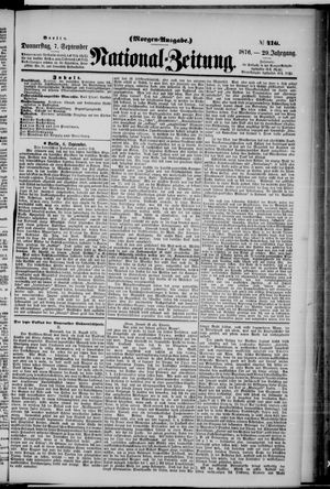 Nationalzeitung on Sep 7, 1876