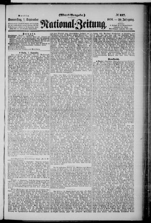 Nationalzeitung on Sep 7, 1876