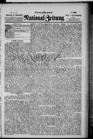 Nationalzeitung vom 10.09.1876