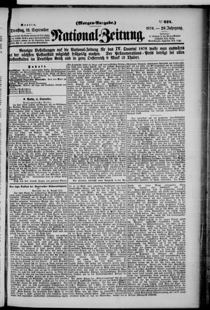 Nationalzeitung on Sep 12, 1876