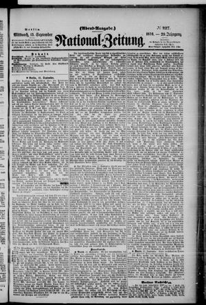 Nationalzeitung vom 13.09.1876