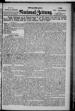 Nationalzeitung on Sep 15, 1876