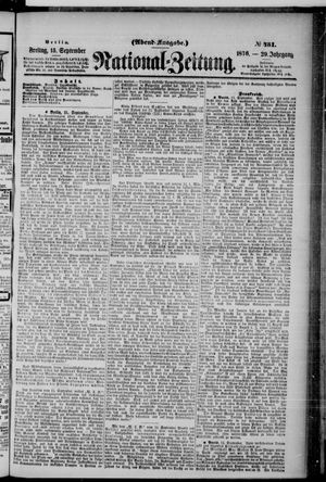 Nationalzeitung on Sep 15, 1876