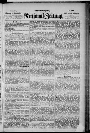 National-Zeitung vom 18.09.1876