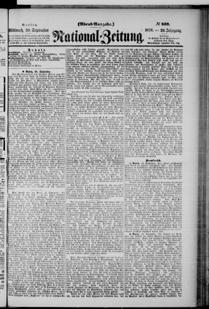 National-Zeitung on Sep 20, 1876